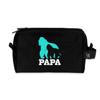 Gorilla - Recycelte Kulturtasche - Schwarz - Vorne