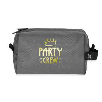 Party Crew - Recycled Toiletry Zip Bag - anthracite - Front