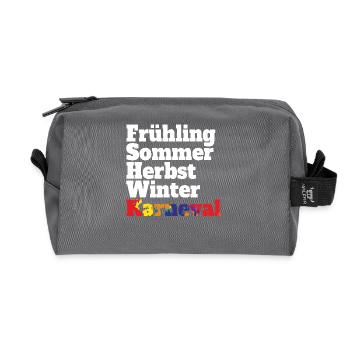 Carnaval Cinquième saison Kölsch Fastelovend Cologne - Trousse de toilette en tissu recyclé - anthracite - Devant