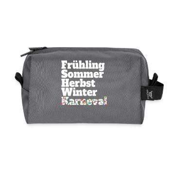 Carnaval Cinquième saison Kölsch Fastelovend Cologne - Trousse de toilette en tissu recyclé - anthracite - Devant