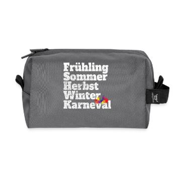 Karneval Fünfte Jahreszeit Kölsch Fastelovend Köln - Recycelte Kulturtasche - Anthrazit - Vorne