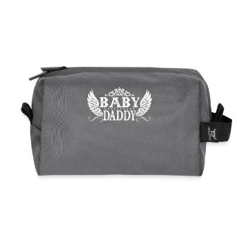 Father's Day Baby Daddy - Recycled Toiletry Zip Bag - anthracite - Front