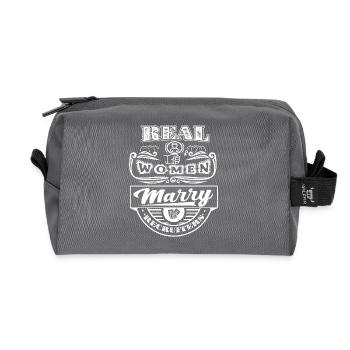 Recruiter Real Women Marry Recruiters - Recycled Toiletry Zip Bag - anthracite - Front