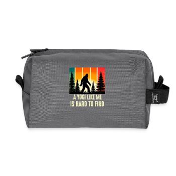 Yogi yoga lover Is Hard To Find, Funny Bigfoot Sas - Recycled Toiletry Zip Bag - anthracite - Front