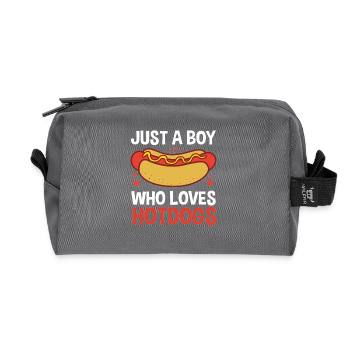 Collation hot-dog - Trousse de toilette en tissu recyclé - anthracite - Devant