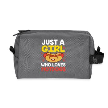 Collation hot-dog - Trousse de toilette en tissu recyclé - anthracite - Devant