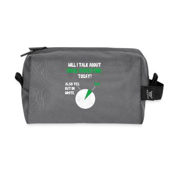 E-Mail Internet-Marketing Will talk about Funny Quo - Recycelte Kulturtasche - Anthrazit - Vorne