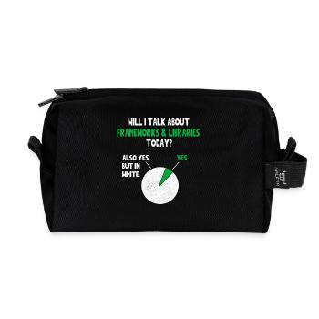 Coder Programmer Will I talk about Funny Quote Hum - Recycelte Kulturtasche - Schwarz - Vorne