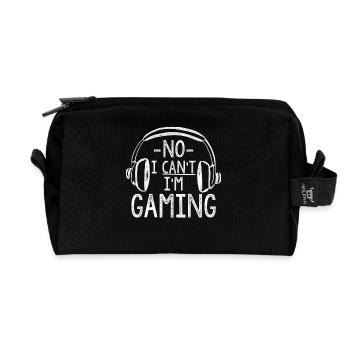 Nein Ich kann nicht Ich spiele Lustiges Gamer Headset Video - Recycelte Kulturtasche - Schwarz - Vorne