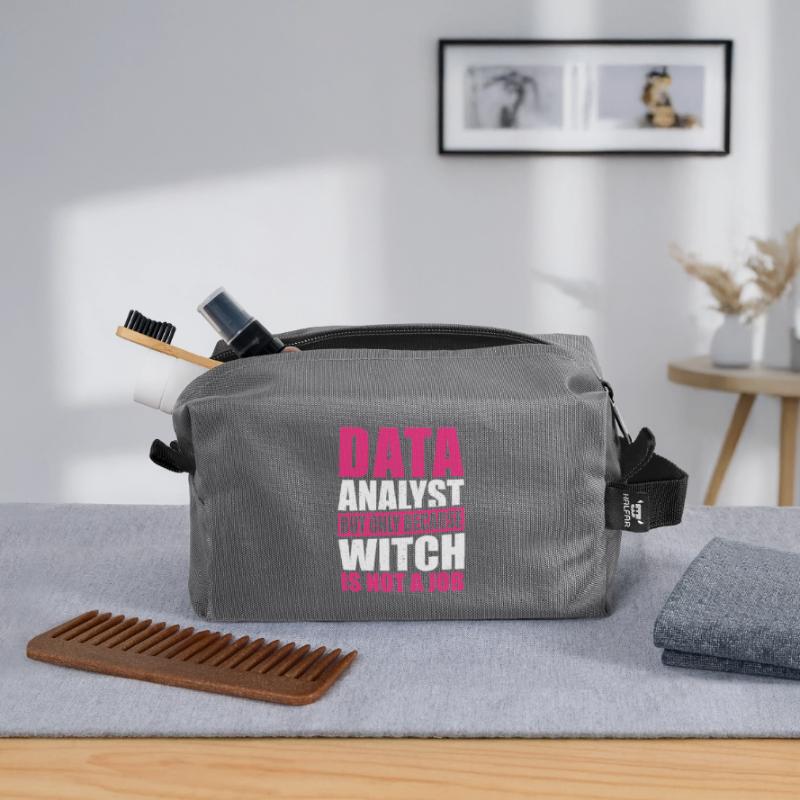 Geek Data Collector Data Analysis Data Science Recycled Toiletry Zip Bag