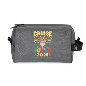 Escouade de croisière 2025 - Trousse de toilette en tissu recyclé - anthracite - Devant