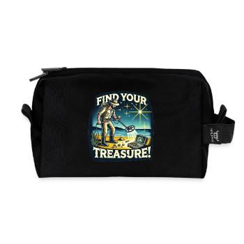 METAL DETECTORS - Recycled Toiletry Zip Bag - black - Front