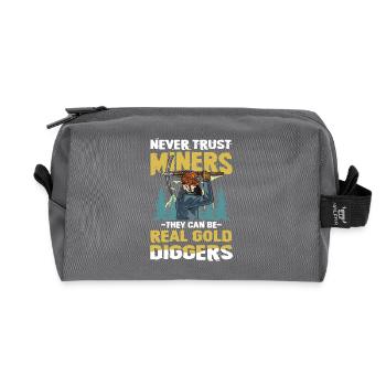 Miners They Can Be Real Gold Diggers - Recycelte Kulturtasche - Anthrazit - Vorne