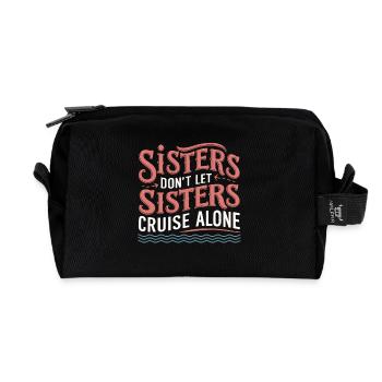 Kreuzfahrt Spruch Reise Schiffskreuzfahrt Geschenk - Recycelte Kulturtasche - Schwarz - Vorne