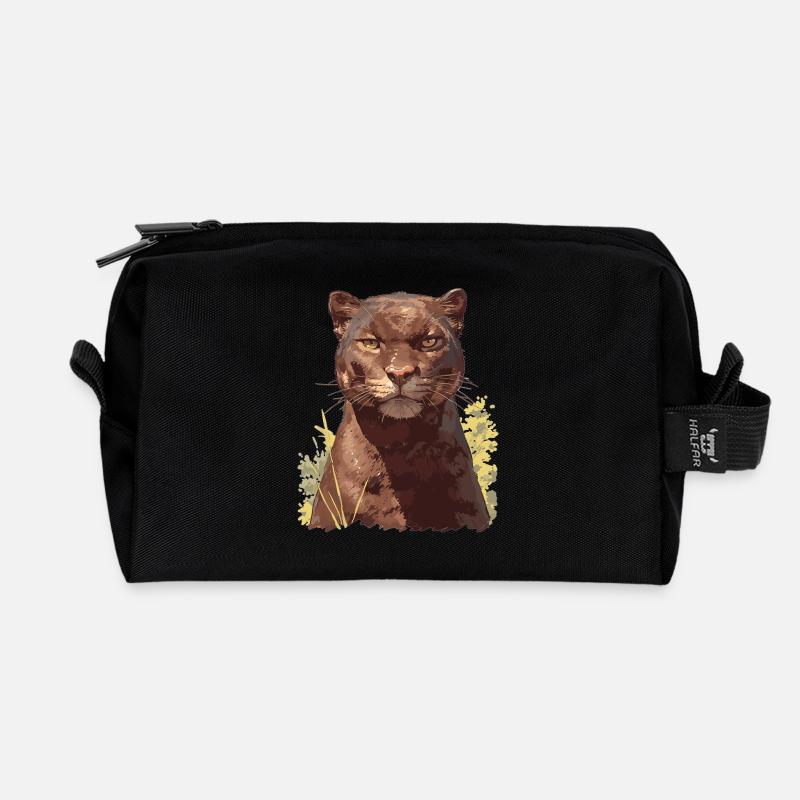 Jaguarundis Jaguarundi - Recycelte Kulturtasche - Schwarz