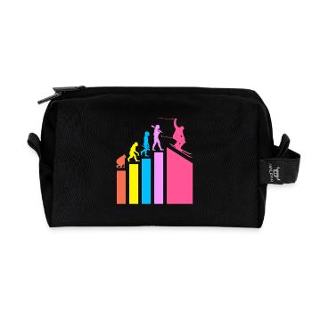 Ski Ski Holiday - Recycled Toiletry Zip Bag - black - Front