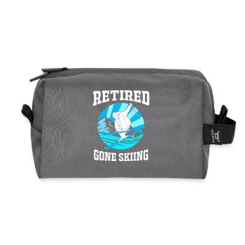 Ski Ski Holiday - Recycled Toiletry Zip Bag - anthracite - Front