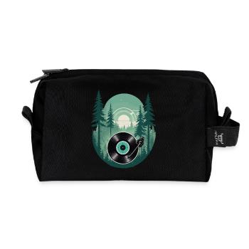Vinyl vintage Musik Retro Streetwear Stil - Recycelte Kulturtasche - Schwarz - Vorne