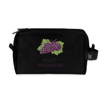 FRISCHE GENIESSEN - Recycelte Kulturtasche - Schwarz - Vorne