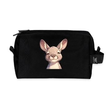 Kangaroos Kangaroo - Recycled Toiletry Zip Bag - black - Front