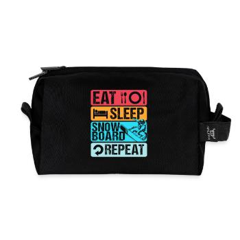 Snowboard Snowboard Vacances snowboard Snowboarders - Trousse de toilette en tissu recyclé - noir - Devant
