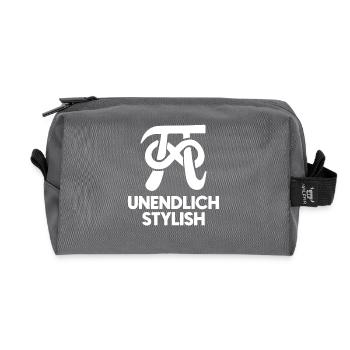 Unendlich Stylish - Recycelte Kulturtasche - Anthrazit - Vorne