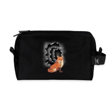 Fuchs Füchse Kind Kinder Märchenfigur - Recycelte Kulturtasche - Schwarz - Vorne