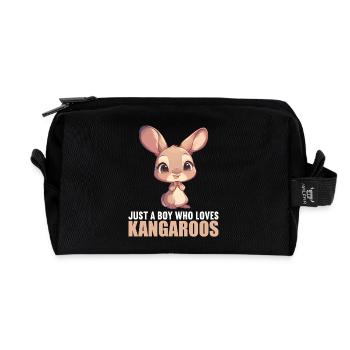 Kangaroos Kangaroo - Recycled Toiletry Zip Bag - black - Front