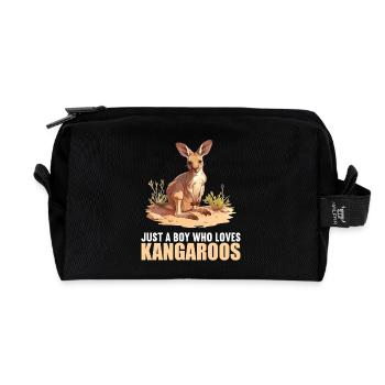 Kangaroos Kangaroo - Recycled Toiletry Zip Bag - black - Front