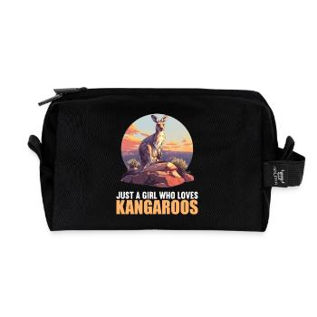 Kangaroos Kangaroo - Recycled Toiletry Zip Bag - black - Front