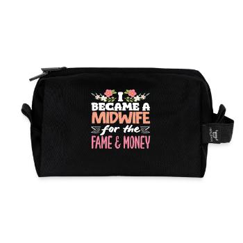 Midwife for fame and money - Recycled Toiletry Zip Bag - black - Front