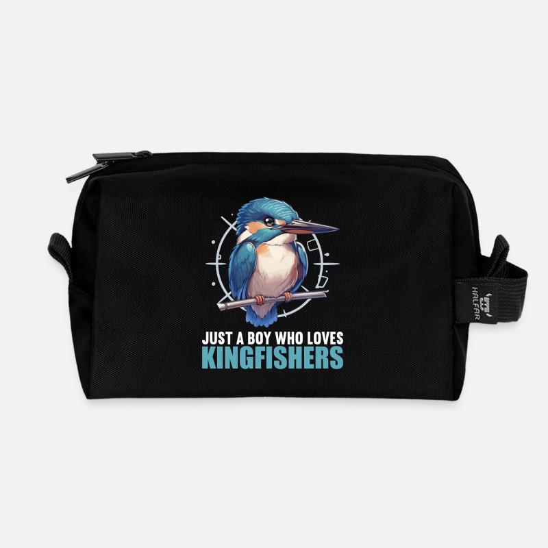 Eisvögel Eisvogel - Recycelte Kulturtasche - Schwarz