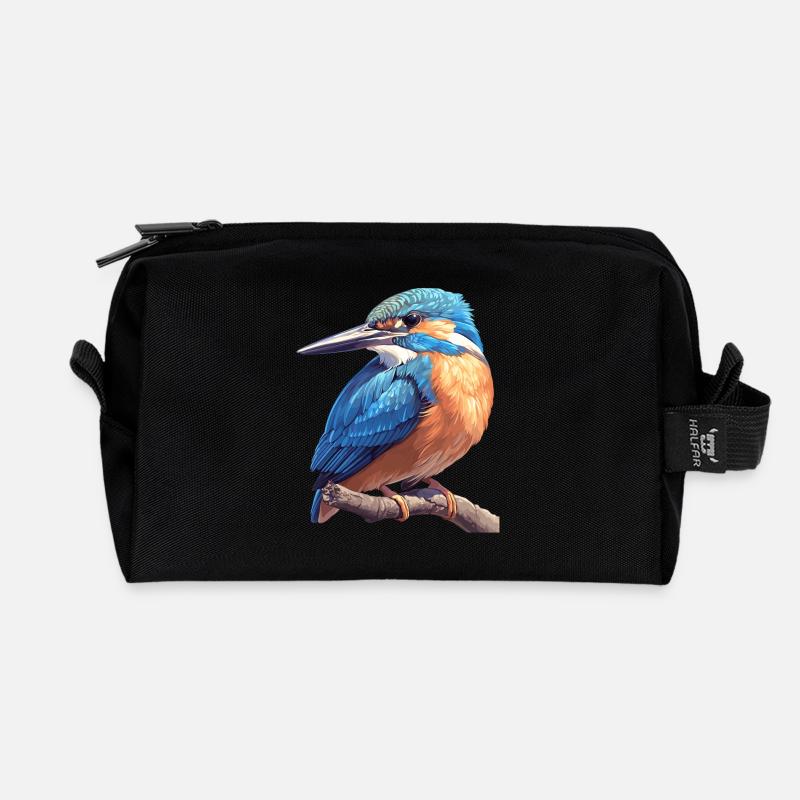 Eisvögel Eisvogel - Recycelte Kulturtasche - Schwarz
