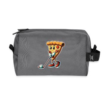 Golf Pizza - Recycled Toiletry Zip Bag - anthracite - Front