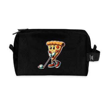 Golf Pizza - Recycelte Kulturtasche - Schwarz - Vorne