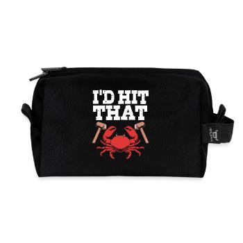 Crabe - Trousse de toilette en tissu recyclé - noir - Devant