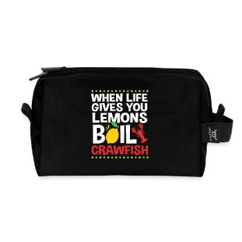 Crabe - Trousse de toilette en tissu recyclé - noir - Devant