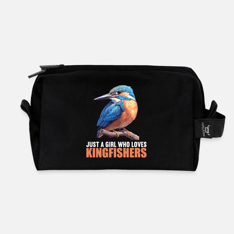 Eisvögel Eisvogel - Recycelte Kulturtasche - Schwarz