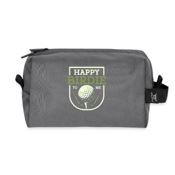 Happy Birdie To Me Golf Golfeur - Trousse de toilette en tissu recyclé - anthracite - Devant