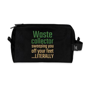 Collecteur de déchets Saint-Valentin Vous balaie - Trousse de toilette en tissu recyclé - noir - Devant