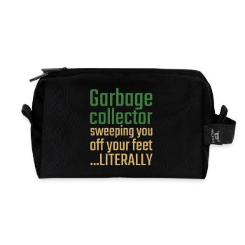 Éboueur Saint-Valentin Vous balaie - Trousse de toilette en tissu recyclé - noir - Devant