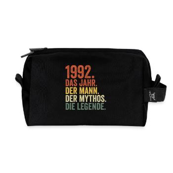 1992 Jahr Mann Mythos Legende Geburtstag - Recycelte Kulturtasche - Schwarz - Vorne