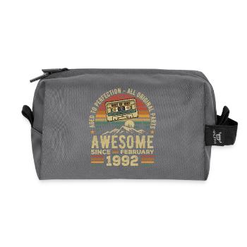 Februar 1992 Retro 1992 Jubiläum Februar 1992 - Recycelte Kulturtasche - Anthrazit - Vorne