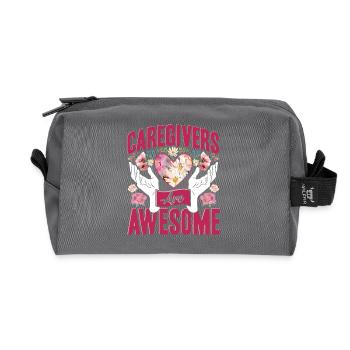 Nursing Assistant Caregivers - Recycled Toiletry Zip Bag - anthracite - Front