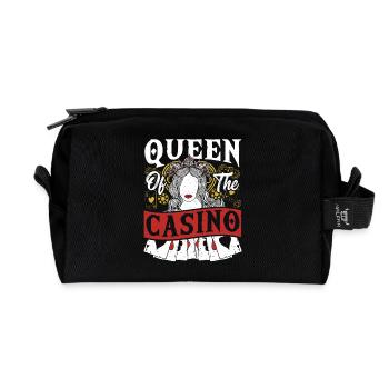 Jackpot Gambling Casino Theme Party - Recycled Toiletry Zip Bag - black - Front