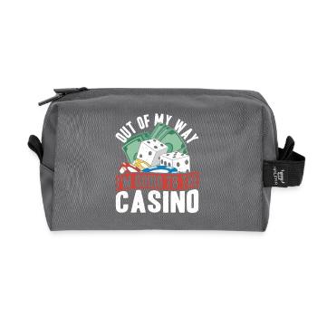 Aus Meinem Weg Gehe Zum Casino Gambler Geschenk - Recycelte Kulturtasche - Anthrazit - Vorne
