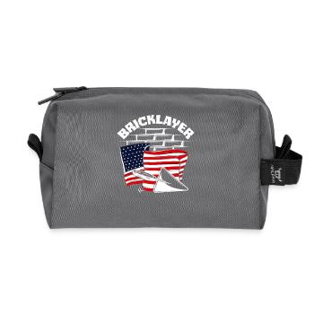 Maurer American Pride Flag Design - Recycelte Kulturtasche - Anthrazit - Vorne