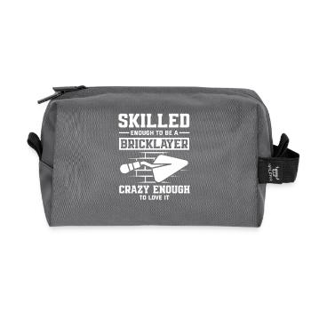 Mason Skilled Enough Crazy Enough To Love - Recycled Toiletry Zip Bag - anthracite - Front