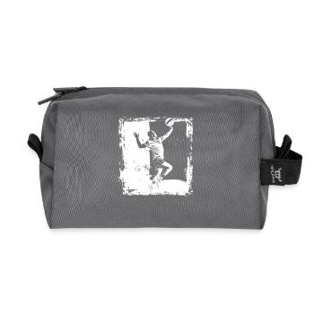 Volleyball Player Sketch - Recycled Toiletry Zip Bag - anthracite - Front
