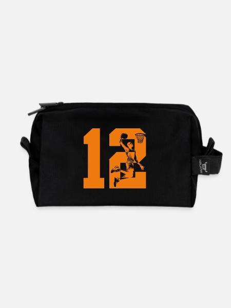 NUMMER 12 BASKETBALL 12. GEBURTSTAG - Recycelte Kulturtasche - Schwarz